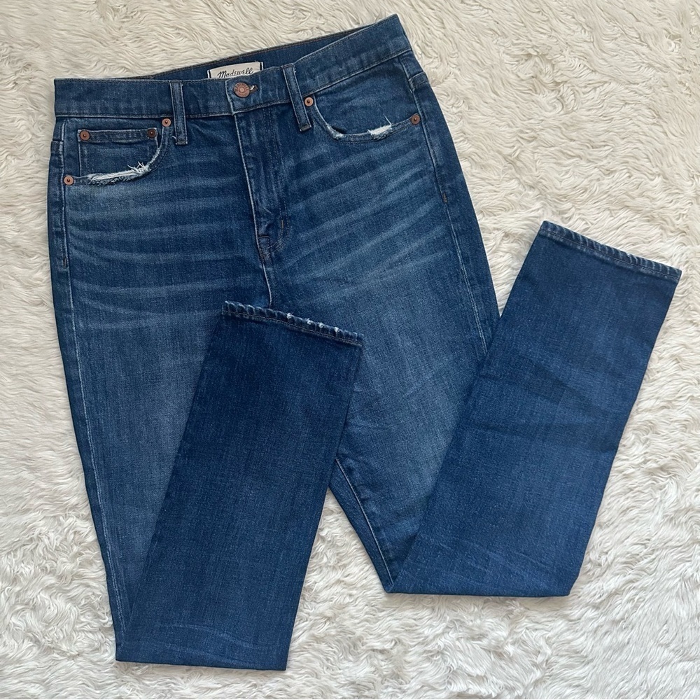Madewell Jeans The High-Rise Slim Boyjean High Waist Denim Classic Blue Sz 26